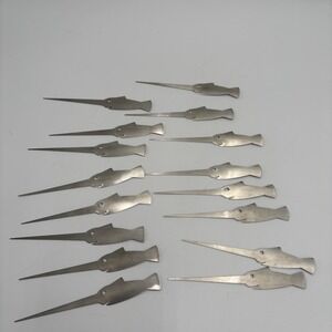 Set Of 16 Stainless Steel Swordfish Cocktail Picks Reusable Sturdy